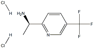 (R)-1-(5-(トリフルオロメチル)ピリジン-2-イル)エタンアミン二塩酸塩 化学構造式