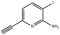6-Amino-2-ethynyl-3-iodopyridine 化学構造式