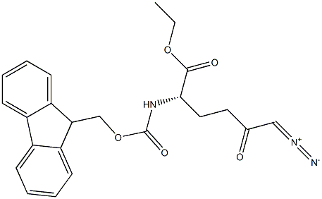 (S)-N-Fmoc-6-diazo-5-oxo-norleucine ethyl ester Structure