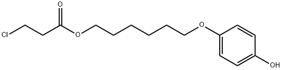 6-(4-羟基苯氧基)己基3-氯丙酸酯,2087904-32-1,结构式