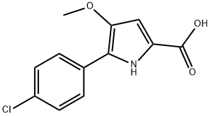 5-(4-chlorophenyl)-4-methoxy-1H-pyrrole-2-carboxylic acid Structure