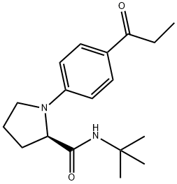 (R)-N-(tert-butyl)-1-(4-propionylphenyl)pyrrolidine-2-carboxamide Struktur