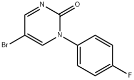 5-Bromo-1-(4-fluorophenyl)pyrimidin-2(1H)-one Struktur