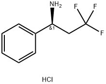(S)-3,3,3-三氟-1-苯基-丙胺盐酸盐 结构式