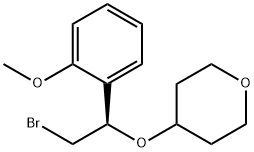 2H-Pyran, 4-[(1R)-2-bromo-1-(2-methoxyphenyl)ethoxy]tetrahydro- Structure