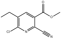 3-Pyridinecarboxylic acid, 6-chloro-2-cyano-5-ethyl-, methyl ester Structure