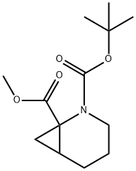 2-Azabicyclo[4.1.0]heptane-1,2-dicarboxylic acid, 2-(1,1-dimethylethyl) 1-methyl ester,2106477-57-8,结构式