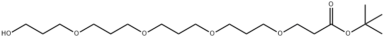 tert-butyl 19-hydroxy-4,8,12,16-tetraoxanonadecanoate 化学構造式