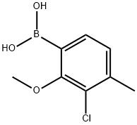 (3-chloro-2-methoxy-4-methylphenyl)boronic acid 化学構造式