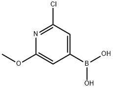 2-Chloro-6-methoxypyridine-4-boronic acid,2121512-97-6,结构式