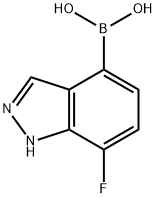 7-Fluoro-1H-indazole-4-boronic acid 化学構造式