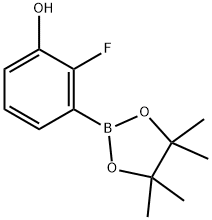 2-Fluoro-3-hydroxyphenylboronic acid pinacol ester 化学構造式