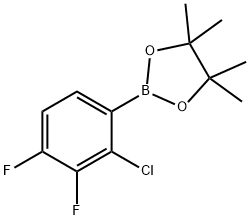 2-氯-3,4-二氟苯基硼酸频哪醇酯 结构式