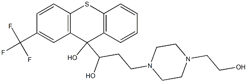 9-[1-hydroxy-3-[4-(2-hydroxyethyl)piperazin-1-yl]propyl]-2-(trifluoromethyl)thioxanthen-9-ol Structure