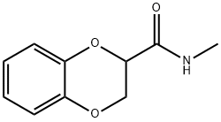 N-メチル-2,3-ジヒドロ-1,4-ベンゾジオキシン-2-カルボキサミド 化学構造式