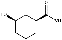 (1S,3R)-3-hydroxycyclohexane-1-carboxylic acid Structure