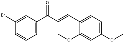 (2E)-1-(3-bromophenyl)-3-(2,4-dimethoxyphenyl)prop-2-en-1-one, 219488-03-6, 结构式