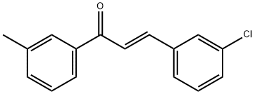 (2E)-3-(3-chlorophenyl)-1-(3-methylphenyl)prop-2-en-1-one 化学構造式