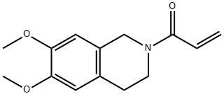 1-(6,7-二甲氧基-3,4-二氢异喹啉-2(1H)-基)丙-2-烯-1-酮, 245057-86-7, 结构式