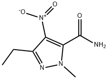 3-ethyl-1-methyl-4-nitro-1H-pyrazole-5-carboxamide Struktur
