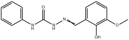 2-hydroxy-3-methoxybenzaldehyde N-phenylsemicarbazone Struktur