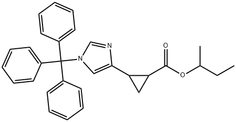 仲-丁基 2-(1-三苯甲基-1H-咪唑-4-基)环丙甲酸基酯, 25206-11-5, 结构式