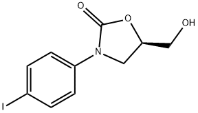 (R)-5-(hydroxymethyl)-3-(4-iodophenyl)oxazolidin-2-one Struktur