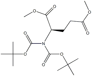 (R)-dimethyl 2-(bis(tert-butoxycarbonyl)amino)pentanedioate Structure