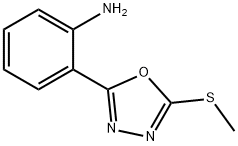 5-(2-Aminophenyl)-2-methylthio-1,3,4-oxadiazole 结构式