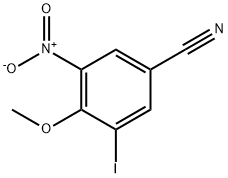 3-Iodo-4-methoxy-5-nitro-benzonitrile Struktur