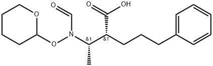 (2R,3S)-2-(3-Phenyl-1-propyl)-3-(formyl-2-tetrahydropyranyloxyamino)butanoic acid|