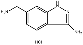6-(aminomethyl)-1H-indazol-3-amine dihydrochloride Struktur