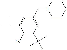 Phenol, 2,6-bis(1,1-dimethylethyl)-4-(1-piperidinylmethyl)- 化学構造式