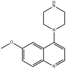 6-methoxy-4-piperazin-1-ylquinoline 化学構造式