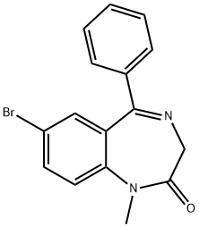 2H-1,4-Benzodiazepin-2-one,7-bromo-1,3-dihydro-1-methyl-5-phenyl- Structure