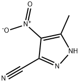 5-methyl-4-nitro-1H-pyrazole-3-carbonitrile 结构式