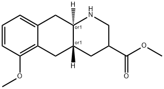 (4aR,10aR)-methyl 6-methoxy-1-propyl-1,2,3,4,4a,5,10,10a-octahydrobenzo[g]quinoline-3-carboxylate 化学構造式