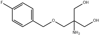 2-Amino-2-(4-fluoro-benzyloxymethyl)-propane-1,3-diol 化学構造式