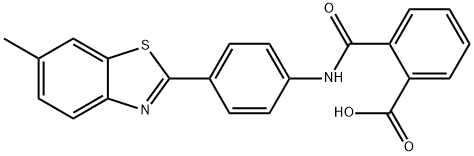 2-((4-(6-methylbenzo[d]thiazol-2-yl)phenyl)carbamoyl)benzoic acid 化学構造式