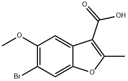 6-bromo-5-methoxy-2-methylbenzofuran-3-carboxylic acid Struktur