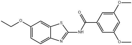 N-(6-ethoxybenzo[d]thiazol-2-yl)-3,5-dimethoxybenzamide 化学構造式