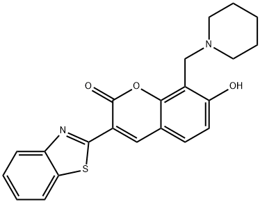 3-(benzo[d]thiazol-2-yl)-7-hydroxy-8-(piperidin-1-ylmethyl)-2H-chromen-2-one|