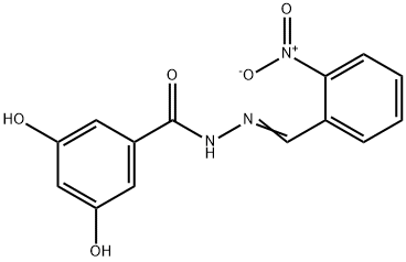 3,5-dihydroxy-N'-(2-nitrobenzylidene)benzohydrazide Structure