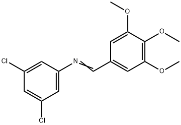 (3,5-dichlorophenyl)(3,4,5-trimethoxybenzylidene)amine Structure