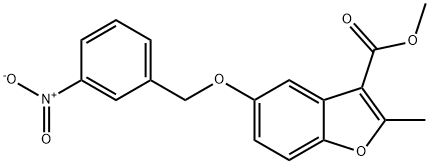 308296-43-7 methyl 2-methyl-5-((3-nitrobenzyl)oxy)benzofuran-3-carboxylate