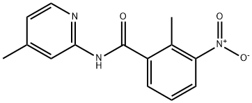 2-methyl-N-(4-methylpyridin-2-yl)-3-nitrobenzamide Struktur