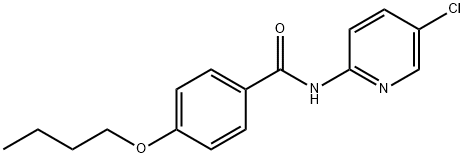 4-butoxy-N-(5-chloro-2-pyridinyl)benzamide 化学構造式