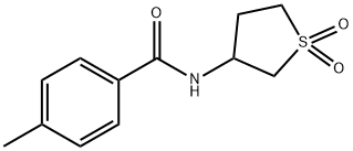 N-(1,1-dioxidotetrahydrothiophen-3-yl)-4-methylbenzamide 结构式