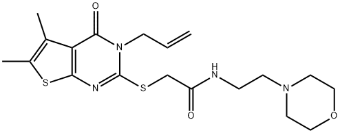 315239-32-8 2-((3-allyl-5,6-dimethyl-4-oxo-3,4-dihydrothieno[2,3-d]pyrimidin-2-yl)thio)-N-(2-morpholinoethyl)acetamide