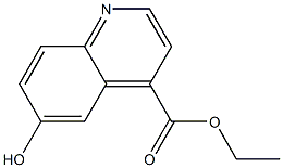 4-Quinolinecarboxylicacid, 6-hydroxy-, ethyl ester Struktur